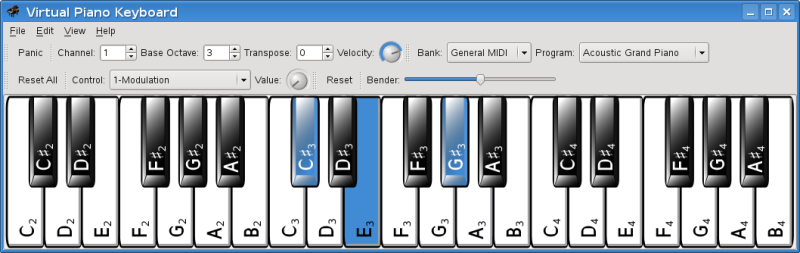 VMPK. Virtual MIDI Piano