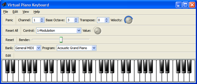 VMPK. Virtual MIDI Piano Keyboard